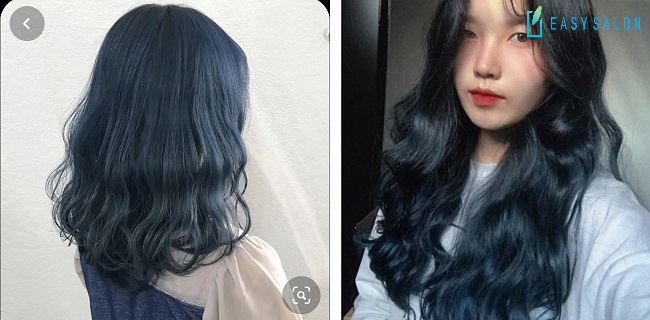 Công thức nhuộm tóc màu xanh tím than không tẩy  LAVO