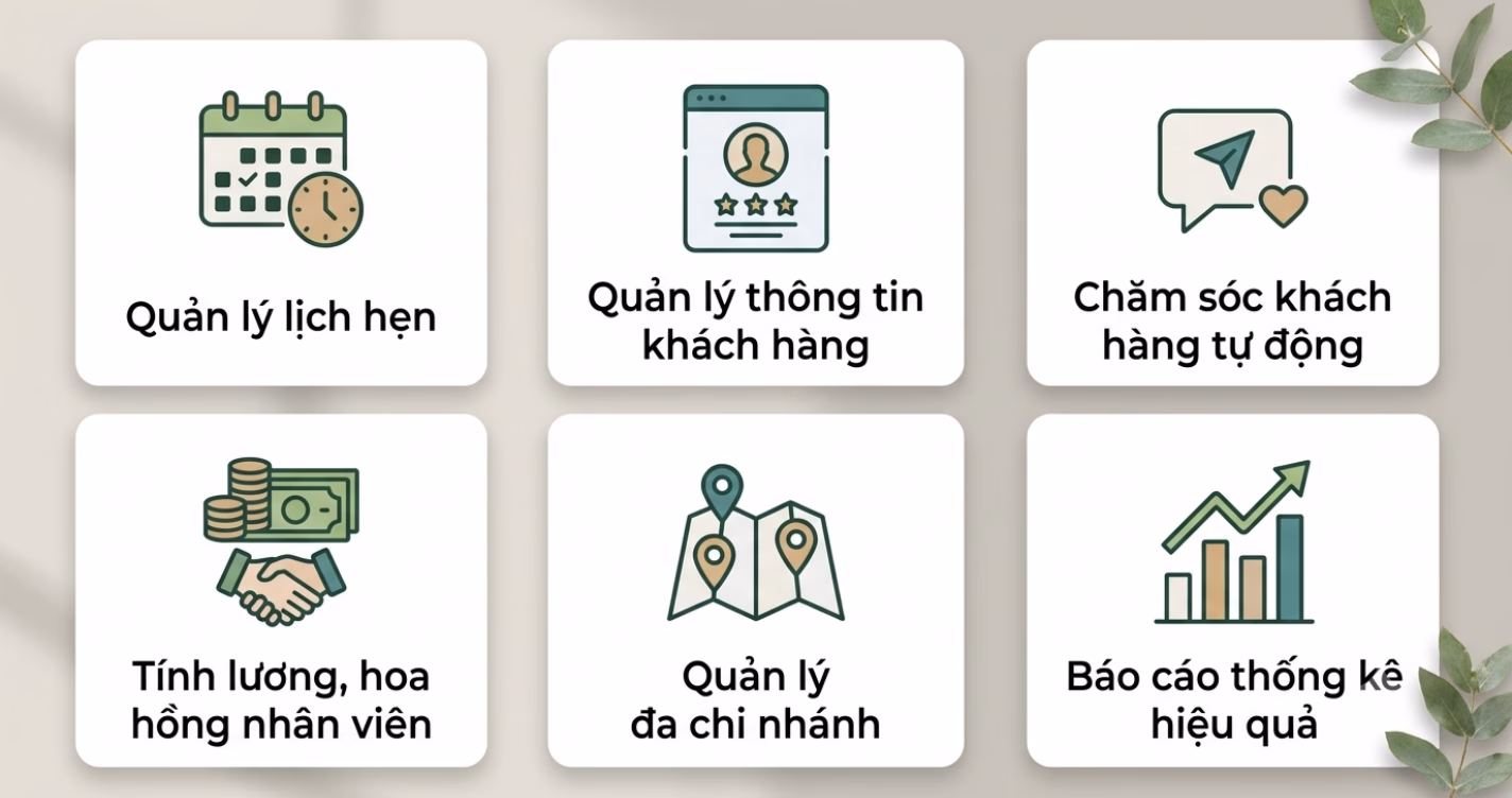 Các tính năng cốt lõi của phần mềm quản lý spa